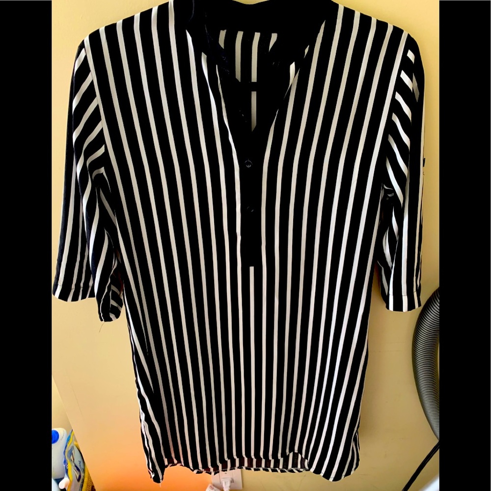 Striped knee length dress